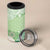 Green Palaka Japanese Patterns 4 in 1 Can Cooler Tumbler Asanoha Seigaiha Sakura Motif - Polynesian Pride