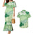 Green Palaka Japanese Patterns Couples Matching Mermaid Dress and Hawaiian Shirt Asanoha Seigaiha Sakura Motif - Polynesian Pride