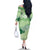 Green Palaka Japanese Patterns Family Matching Off The Shoulder Long Sleeve Dress and Hawaiian Shirt Asanoha Seigaiha Sakura Motif - Polynesian Pride