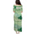 Green Palaka Japanese Patterns Puletasi Asanoha Seigaiha Sakura Motif - Polynesian Pride