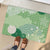Green Palaka Japanese Patterns Rubber Doormat Asanoha Seigaiha Sakura Motif - Polynesian Pride