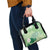 Green Palaka Japanese Patterns Shoulder Handbag Asanoha Seigaiha Sakura Motif - Polynesian Pride