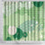 Green Palaka Japanese Patterns Shower Curtain Asanoha Seigaiha Sakura Motif - Polynesian Pride