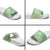 Green Palaka Japanese Patterns Slide Sandals Asanoha Seigaiha Sakura Motif - Polynesian Pride