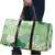 Green Palaka Japanese Patterns Travel Bag Asanoha Seigaiha Sakura Motif - Polynesian Pride