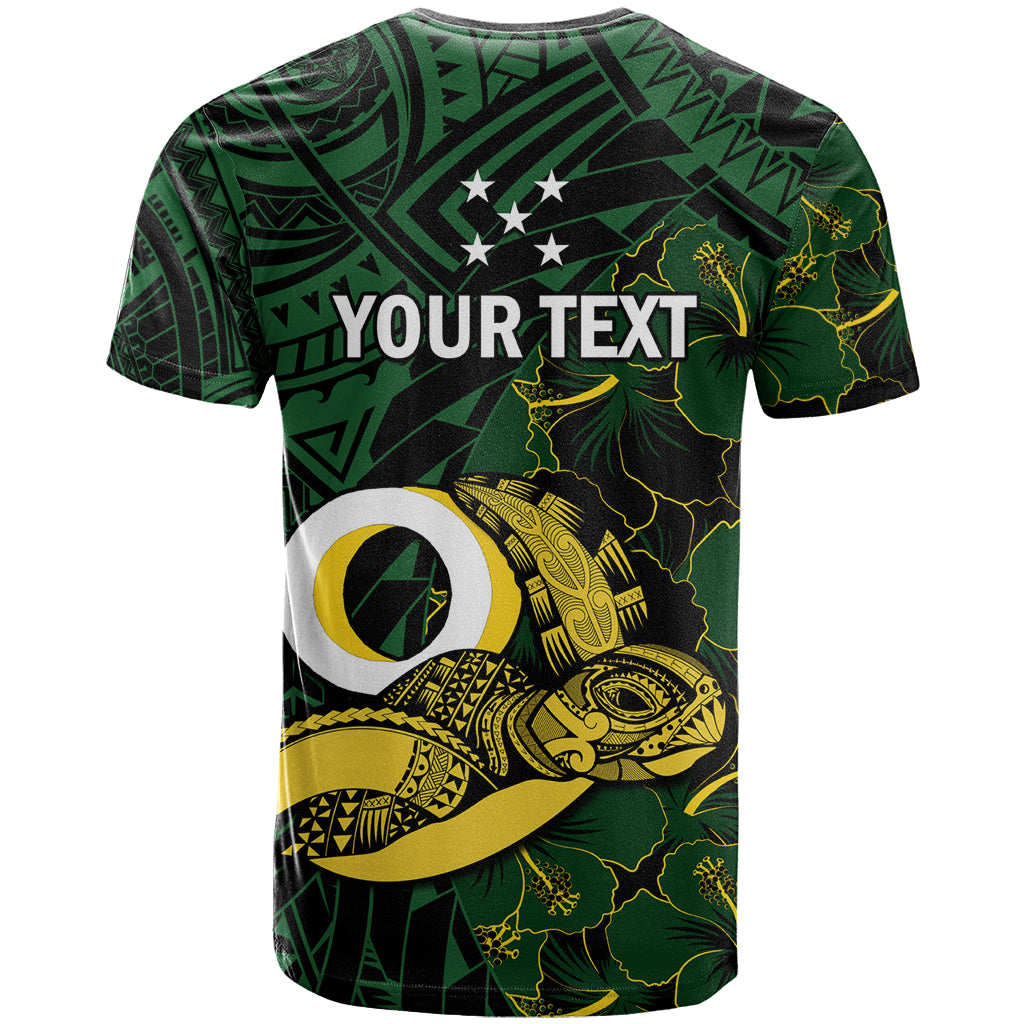 Personalised Solomon Islands Western Province Day T Shirt Sea Turtle Mix Polynesian Hibiscus Pattern LT14 - Polynesian Pride