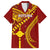 Personalised Fiji Rotuma Family Matching Puletasi Dress and Hawaiian Shirt Fijian Tapa Pattern LT14 Dad's Shirt - Short Sleeve Maroon - Polynesian Pride