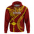 Personalised Fiji Rotuma Hoodie Fijian Tapa Pattern LT14 Maroon - Polynesian Pride