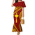 Personalised Fiji Rotuma Mermaid Dress Fijian Tapa Pattern LT14 Women Maroon - Polynesian Pride