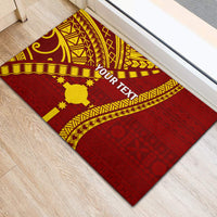 Personalised Fiji Rotuma Rubber Doormat Fijian Tapa Pattern LT14 - Polynesian Pride