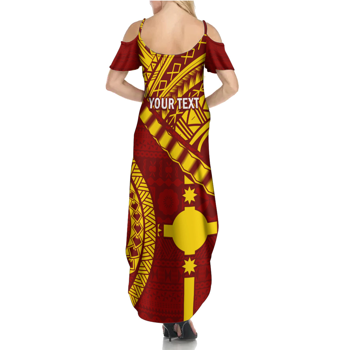 Personalised Fiji Rotuma Summer Maxi Dress Fijian Tapa Pattern LT14 - Polynesian Pride
