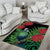 New Zealand Tui Bird Christmas Area Rug Maori Fern Mix Pohotukawa