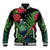 New Zealand Tui Bird Christmas Baseball Jacket Maori Fern Mix Pohotukawa