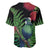 New Zealand Tui Bird Christmas Baseball Jersey Maori Fern Mix Pohotukawa