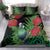 New Zealand Tui Bird Christmas Bedding Set Maori Fern Mix Pohotukawa