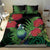 New Zealand Tui Bird Christmas Bedding Set Maori Fern Mix Pohotukawa