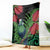 New Zealand Tui Bird Christmas Blanket Maori Fern Mix Pohotukawa