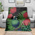 New Zealand Tui Bird Christmas Blanket Maori Fern Mix Pohotukawa