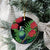 New Zealand Tui Bird Christmas Ceramic Ornament Maori Fern Mix Pohotukawa