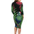 New Zealand Tui Bird Christmas Family Matching Long Sleeve Bodycon Dress and Hawaiian Shirt Maori Fern Mix Pohotukawa