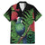 New Zealand Tui Bird Christmas Family Matching Mermaid Dress and Hawaiian Shirt Maori Fern Mix Pohotukawa