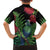 New Zealand Tui Bird Christmas Family Matching Off The Shoulder Long Sleeve Dress and Hawaiian Shirt Maori Fern Mix Pohotukawa