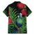 New Zealand Tui Bird Christmas Family Matching Off The Shoulder Long Sleeve Dress and Hawaiian Shirt Maori Fern Mix Pohotukawa