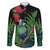 New Zealand Tui Bird Christmas Family Matching Off The Shoulder Long Sleeve Dress and Hawaiian Shirt Maori Fern Mix Pohotukawa