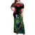 New Zealand Tui Bird Christmas Family Matching Off Shoulder Maxi Dress and Hawaiian Shirt Maori Fern Mix Pohotukawa