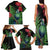 New Zealand Tui Bird Christmas Family Matching Tank Maxi Dress and Hawaiian Shirt Maori Fern Mix Pohotukawa