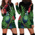 New Zealand Tui Bird Christmas Hoodie Dress Maori Fern Mix Pohotukawa