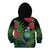 New Zealand Tui Bird Christmas Kid Hoodie Maori Fern Mix Pohotukawa