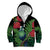 New Zealand Tui Bird Christmas Kid Hoodie Maori Fern Mix Pohotukawa