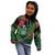 New Zealand Tui Bird Christmas Kid Hoodie Maori Fern Mix Pohotukawa