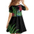 New Zealand Tui Bird Christmas Kid Short Sleeve Dress Maori Fern Mix Pohotukawa