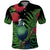 New Zealand Tui Bird Christmas Polo Shirt Maori Fern Mix Pohotukawa