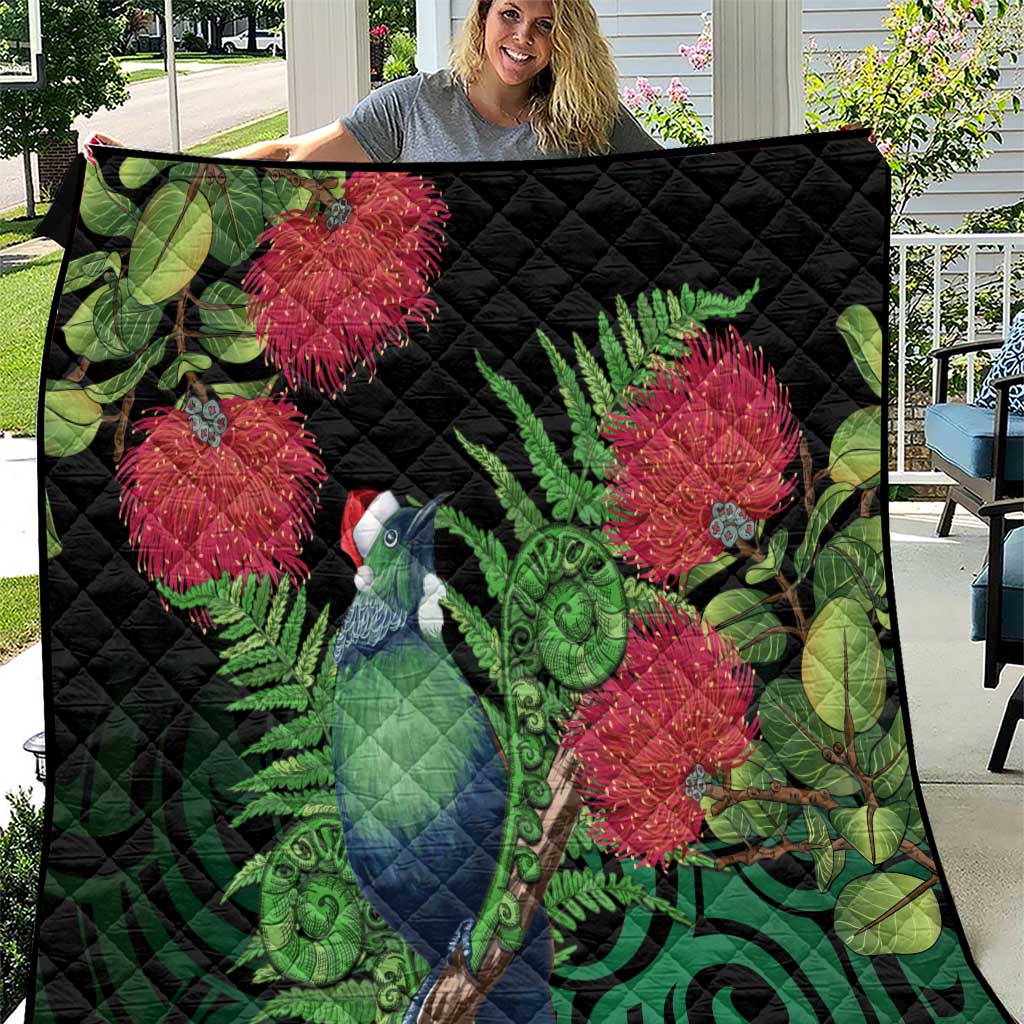 New Zealand Tui Bird Christmas Quilt Maori Fern Mix Pohotukawa