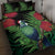 New Zealand Tui Bird Christmas Quilt Bed Set Maori Fern Mix Pohotukawa