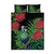 New Zealand Tui Bird Christmas Quilt Bed Set Maori Fern Mix Pohotukawa