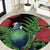 New Zealand Tui Bird Christmas Round Carpet Maori Fern Mix Pohotukawa