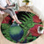 New Zealand Tui Bird Christmas Round Carpet Maori Fern Mix Pohotukawa