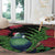 New Zealand Tui Bird Christmas Round Carpet Maori Fern Mix Pohotukawa