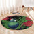 New Zealand Tui Bird Christmas Round Carpet Maori Fern Mix Pohotukawa