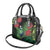 New Zealand Tui Bird Christmas Shoulder Handbag Maori Fern Mix Pohotukawa