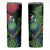 New Zealand Tui Bird Christmas Skinny Tumbler Maori Fern Mix Pohotukawa