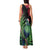 New Zealand Tui Bird Christmas Tank Maxi Dress Maori Fern Mix Pohotukawa