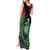 New Zealand Tui Bird Christmas Tank Maxi Dress Maori Fern Mix Pohotukawa