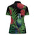 New Zealand Tui Bird Christmas Women Polo Shirt Maori Fern Mix Pohotukawa