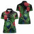 New Zealand Tui Bird Christmas Women Polo Shirt Maori Fern Mix Pohotukawa