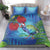 New Zealand Takahe Christmas Bedding Set Maori Fern Mix Pohotukawa